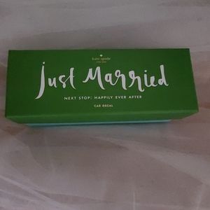 Kate Spade Just Married Car decal